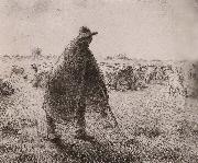 Jean Francois Millet Shepherden in the field oil on canvas